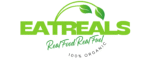 eatreals.com logo showing organic leaf with real food real fuel tagline
