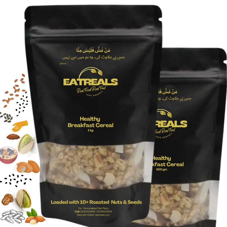 two standing pouches of eatreals with nuts